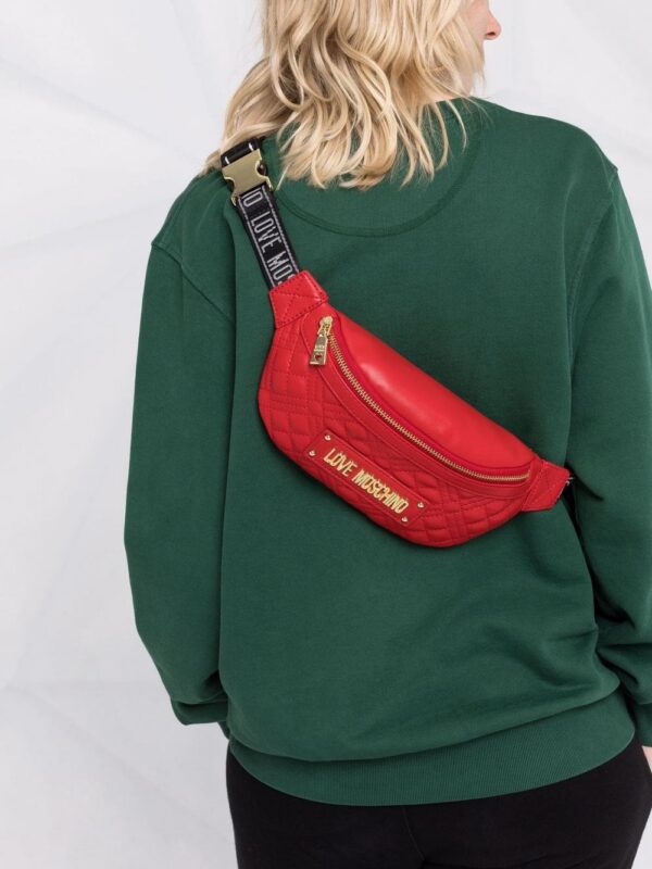 17400639_37307434_1000.jpg Love Moschino quilted logo plaque belt bag