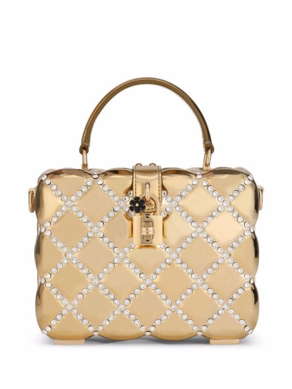 Dolce & Gabbana Dolce Box rhinestone-embellished top-handle bag