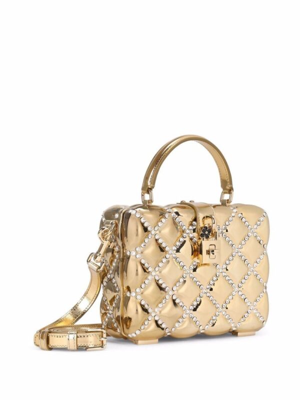 Dolce & Gabbana Dolce Box rhinestone-embellished top-handle bag