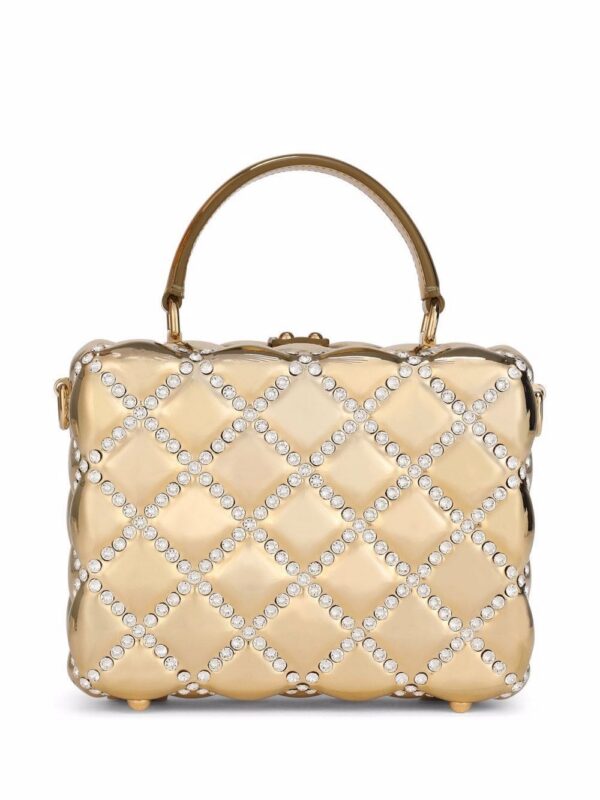 Dolce & Gabbana Dolce Box rhinestone-embellished top-handle bag