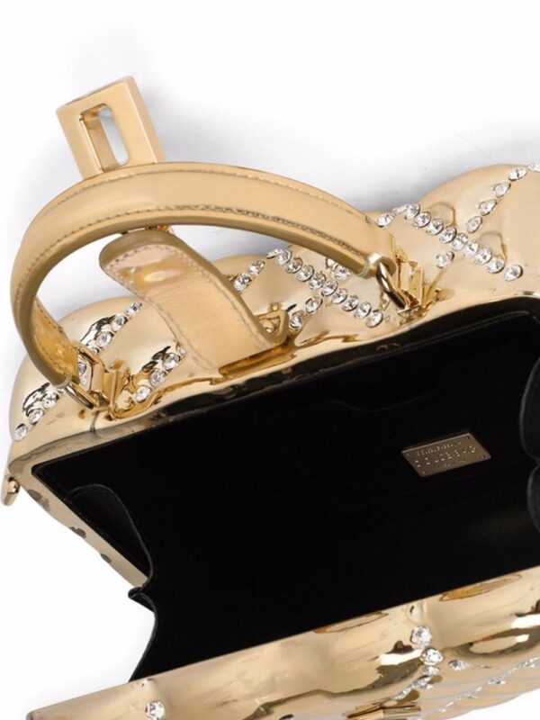 Dolce & Gabbana Dolce Box rhinestone-embellished top-handle bag