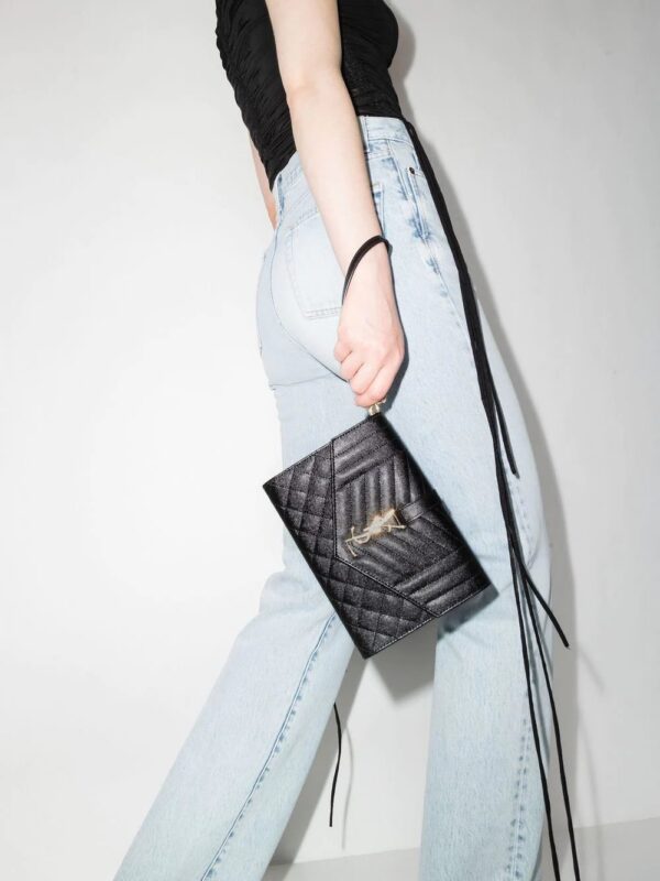 17535084_39580130_1000.jpg Saint Laurent Monogram envelope clutch bag.
