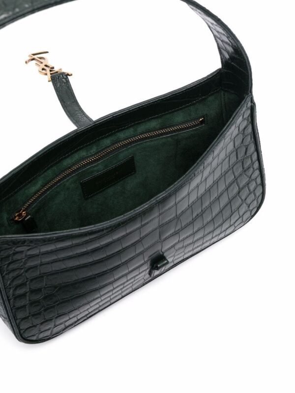Saint Laurent 5A7 crocodile-embossed shoulder bag