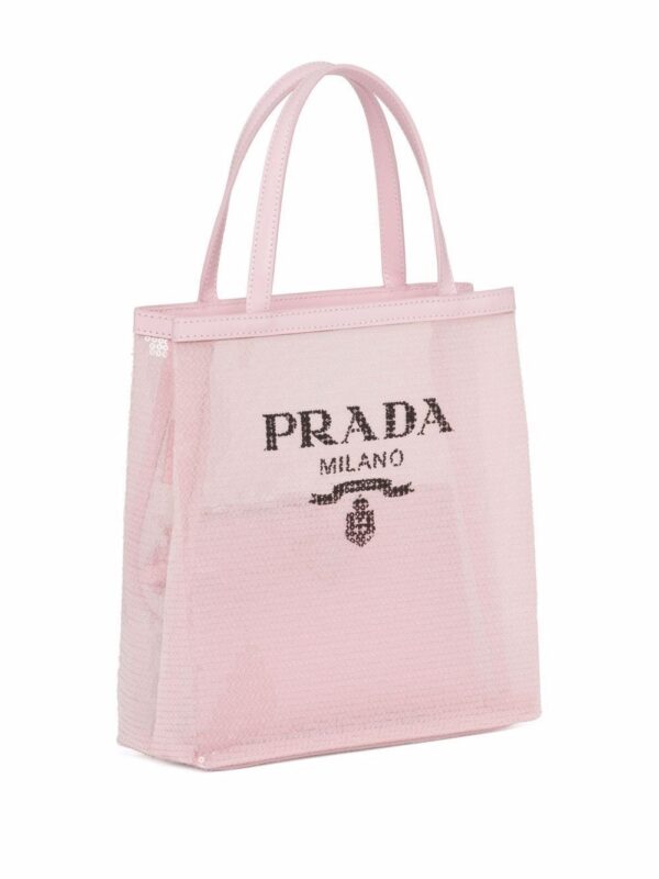 Prada  logo-print sequin-embellished mini bag