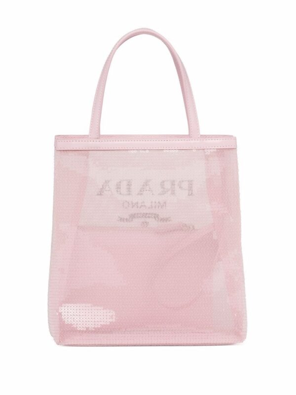 Prada  logo-print sequin-embellished mini bag