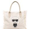 17561586_39419269_1000.jpg Karl Lagerfeld K Ikonik canvas fringed tote bag