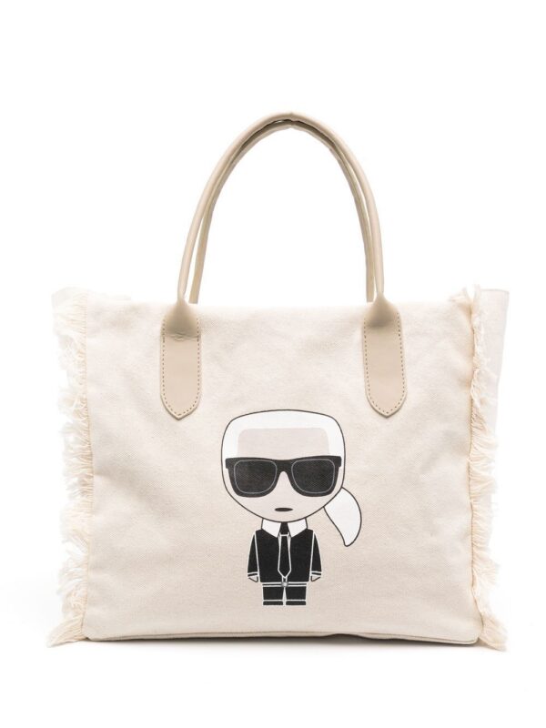 17561586_39419269_1000.jpg Karl Lagerfeld K Ikonik canvas fringed tote bag