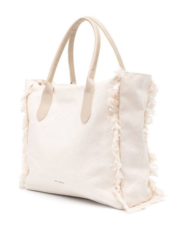 17561586_39420391_1000.jpg Karl Lagerfeld K Ikonik canvas fringed tote bag