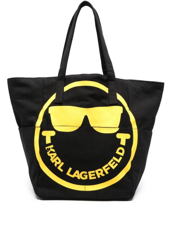 17561590_41269188_1000.jpg Karl Lagerfeld x Smiley logo-print tote