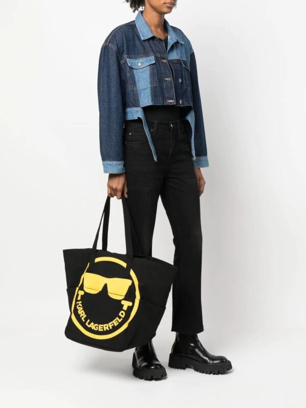 17561590_41270403_1000.jpg Karl Lagerfeld x Smiley logo-print tote