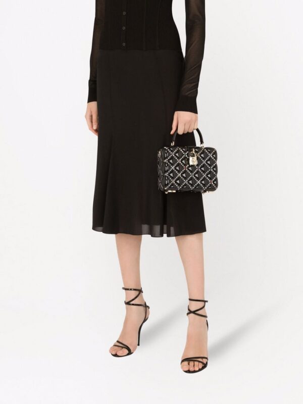 Dolce & Gabbana Dolce Box rhinestone-embellished top-handle bag