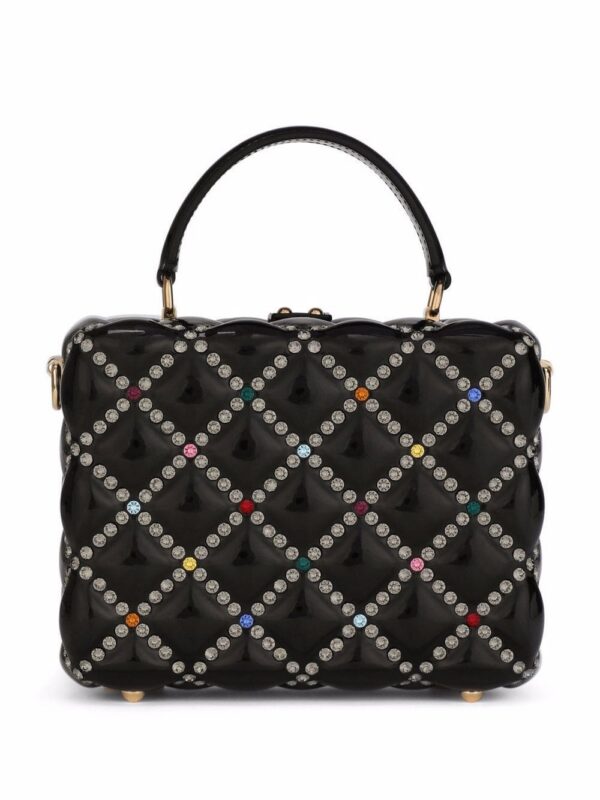 Dolce & Gabbana Dolce Box rhinestone-embellished top-handle bag