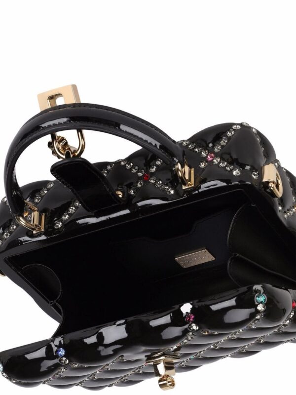 Dolce & Gabbana Dolce Box rhinestone-embellished top-handle bag