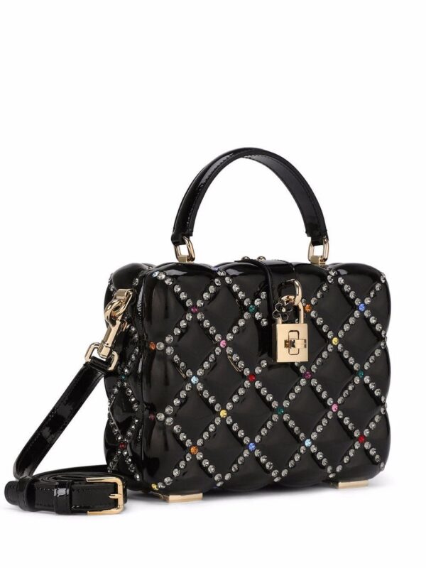Dolce & Gabbana Dolce Box rhinestone-embellished top-handle bag
