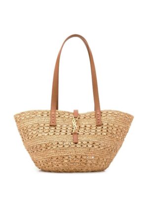 Saint Laurent  Pannier straw tote bag