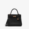 Hermès Kelly 25 Top Handle Bag in Black Togo Leather with Gold Hardware bag