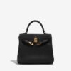 Hermès Kelly 25 Top Handle Bag in Black Togo Leather with Gold Hardware bag