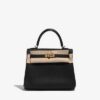 Hermès Kelly 25 Top Handle Bag in Black Togo Leather with Gold Hardware bag