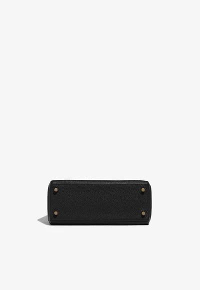Hermès Kelly 25 Top Handle Bag in Black Togo Leather with Gold Hardware bag