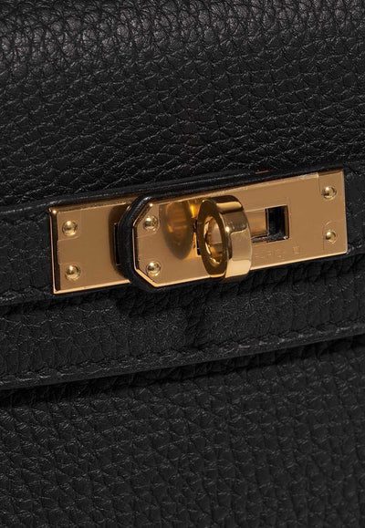Hermès Kelly 25 Top Handle Bag in Black Togo Leather with Gold Hardware bag