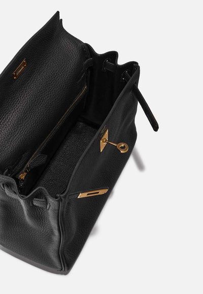 Hermès Kelly 25 Top Handle Bag in Black Togo Leather with Gold Hardware bag