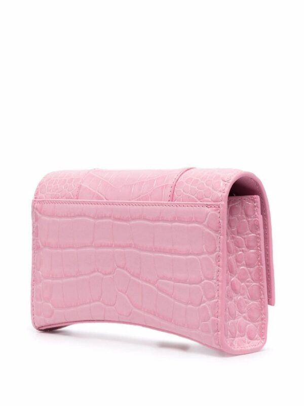 17729915_37647654_1000.jpg Balenciaga Hourglass crocodile-embossed chain wallet