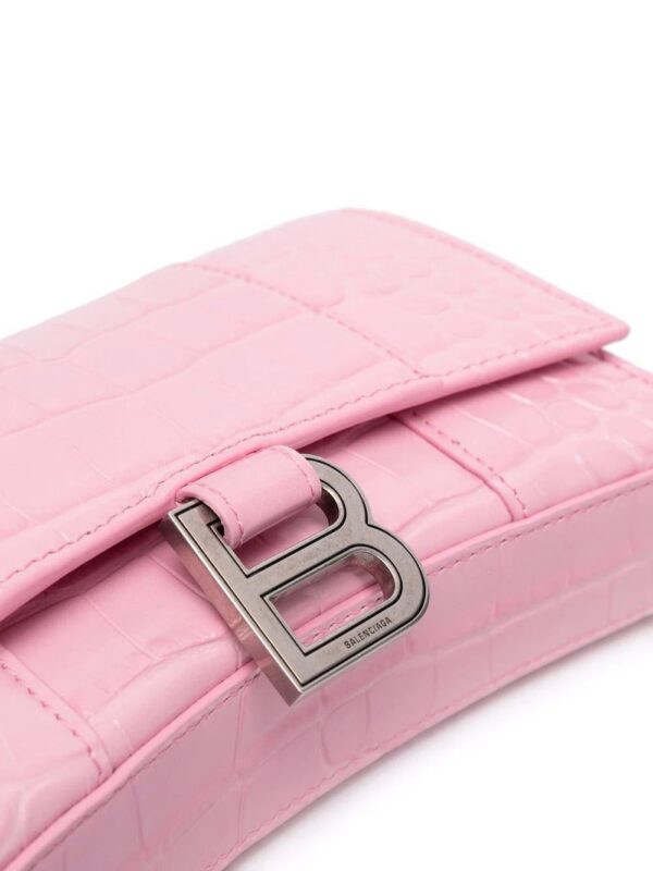 17729915_37649829_1000.jpg Balenciaga Hourglass crocodile-embossed chain wallet