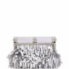 Dolce & Gabbana fringed leather clutch bag