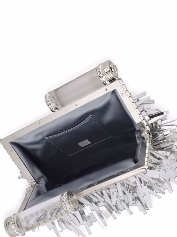 Dolce & Gabbana fringed leather clutch bag