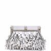Dolce & Gabbana fringed leather clutch bag