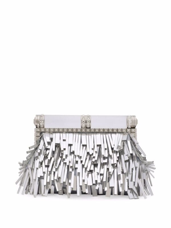 Dolce & Gabbana fringed leather clutch bag