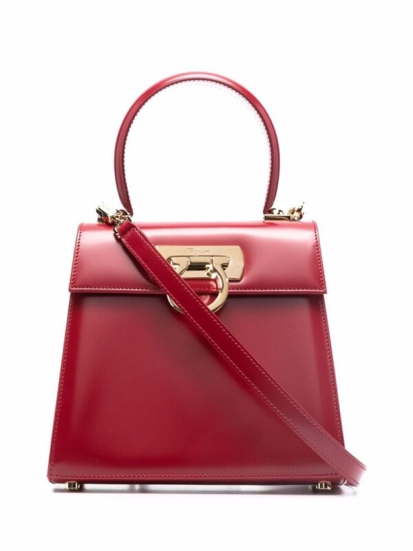 17755360_37469284_1000.jpg Ferragamo small Gancini-clasp top handle bag