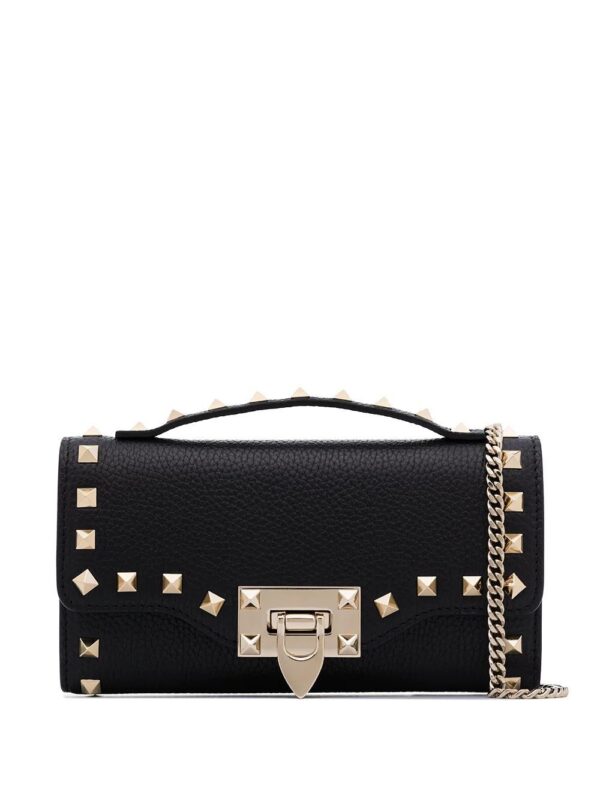Valentino Garavani  Rockstud flip-lock fastening clutch Bag