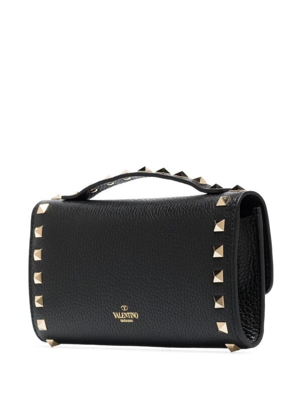 Valentino Garavani  Rockstud flip-lock fastening clutch Bag