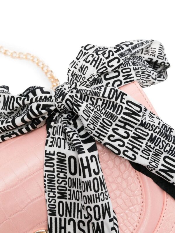17827762_39973534_1000.jpg Love Moschino logo-plaque crocodile-effect shoulder bag