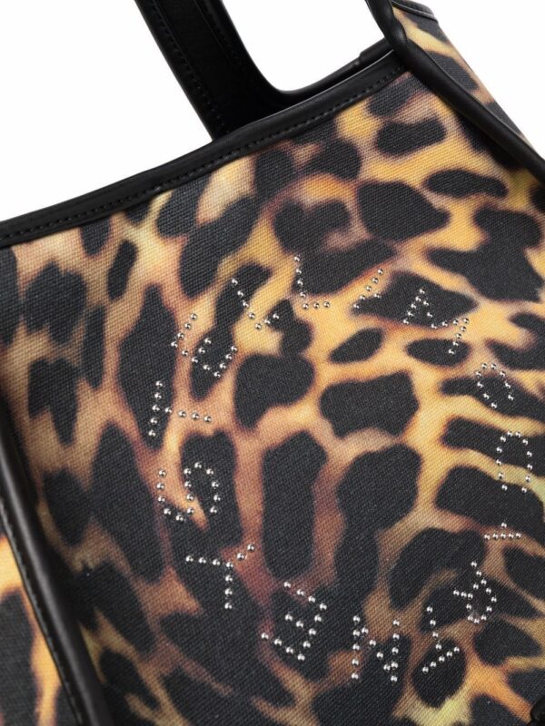 17964974_37987922_1000-1.jpg Stella McCartney leopard-print studded logo tote bag