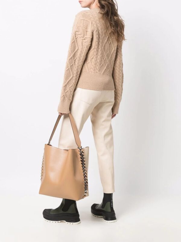17966258_37990609_1000.jpg Stella McCartney large chain-link trim tote bag
