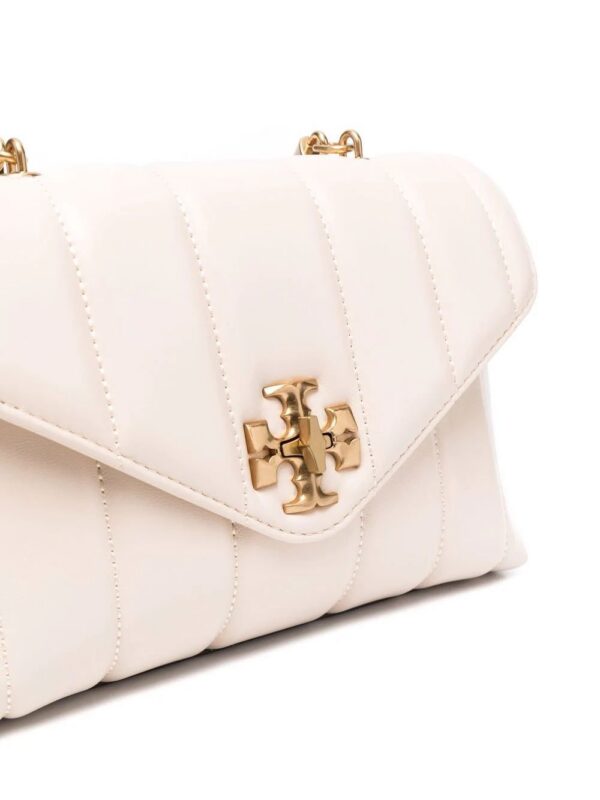 Tory Burch  logo-plaque quilted leather satchel bag