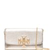 Tory Burch Eleanor metallic clutch