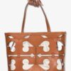 Tory Burch cut-out logo leather tote bag