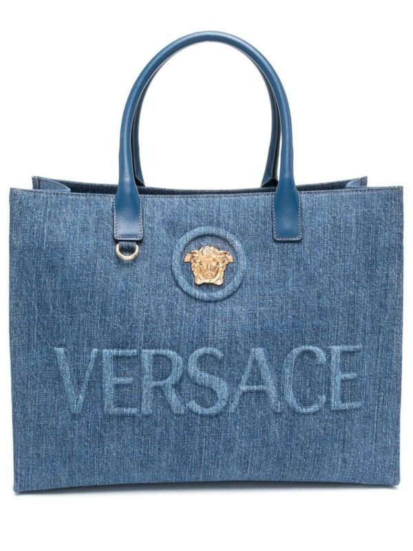 17997494_40967606_1000.jpg Versace Medusa denim tote bag
