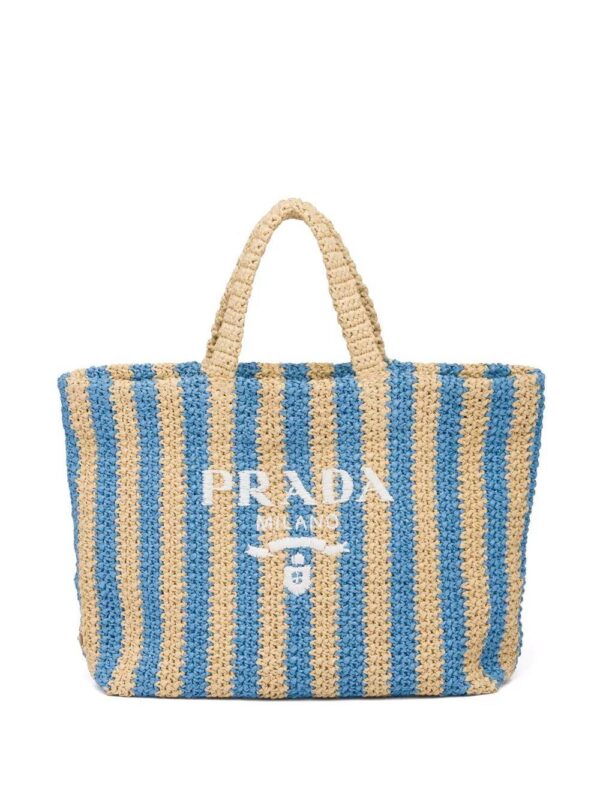 18004086_38162802_1000.jpg Prada logo-embroidered straw tote bag