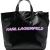 18024925_39671191_1000.jpg Karl Lagerfeld K/Futuristic logo-print coated tote bag