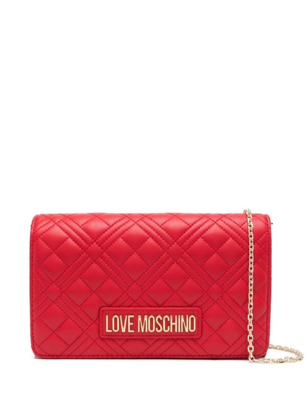 18069825_40852768_1000.jpg Love Moschino quilted logo-plaque shoulder bag