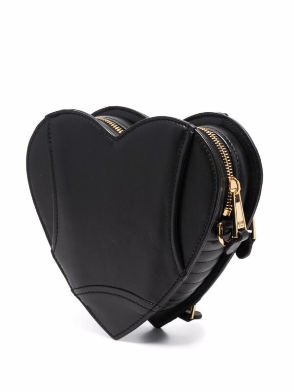 Moschino Heart Biker leather crossbody bag