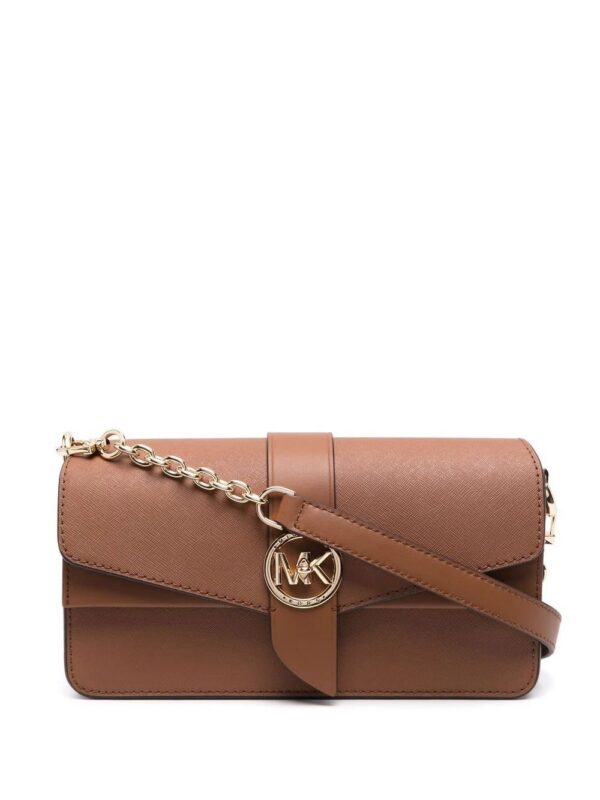 18087575_38310527_1000_be01a69d-ab6a-4447-a348-314172c8f629.jpg Michael Michael Kors logo-plaque leather shoulder bag