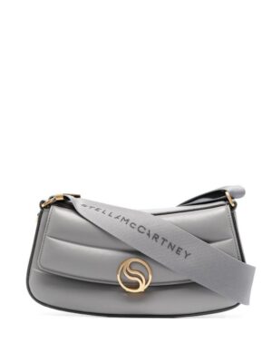 18253334_39044505_1000.jpg Stella McCartney S logo-plaque curved shoulder bag