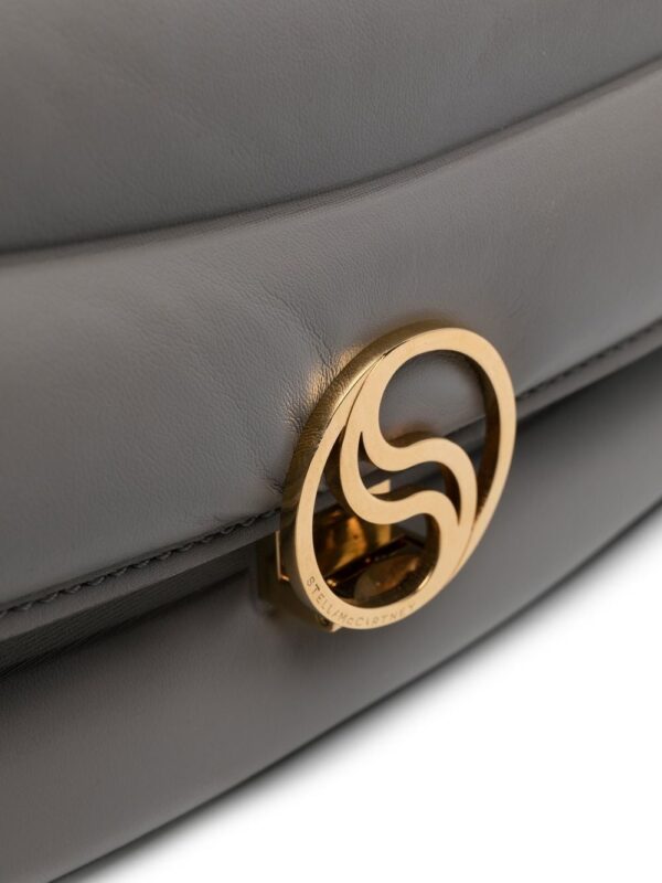Stella McCartney  S logo-plaque curved shoulder bag