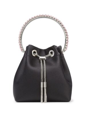Jimmy Choo  Bon Bon crystal-embellished satin bag