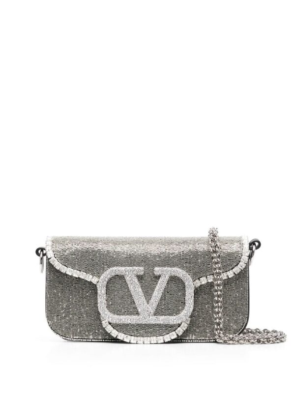 Valentino Garavani  small Locò embroidered shoulder bag